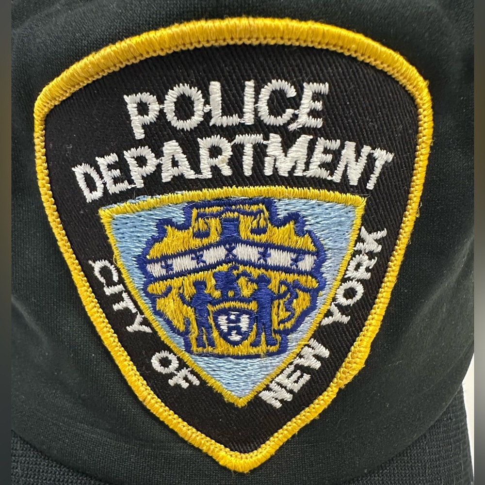 Vintage Black NYPD Cap with Embroidered Patch